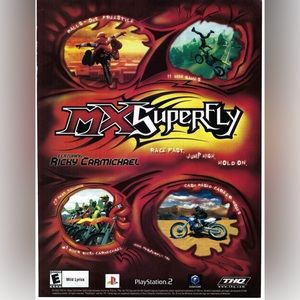2002 MX Superfly Featuring Ricky Carmichael Video Game Vintage Print Ad/Poster